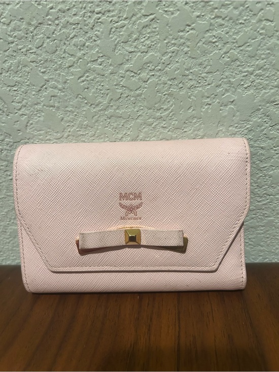 MCM Handbags - MCM Pink Leather Bow Trifold Wallet